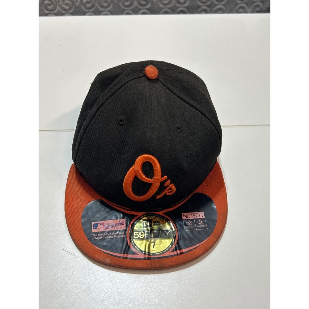 Baltimore Orioles New‎ Era MLB 59FIFTY Fitted Hat Size7 Bl/Orange  Baseball Cap